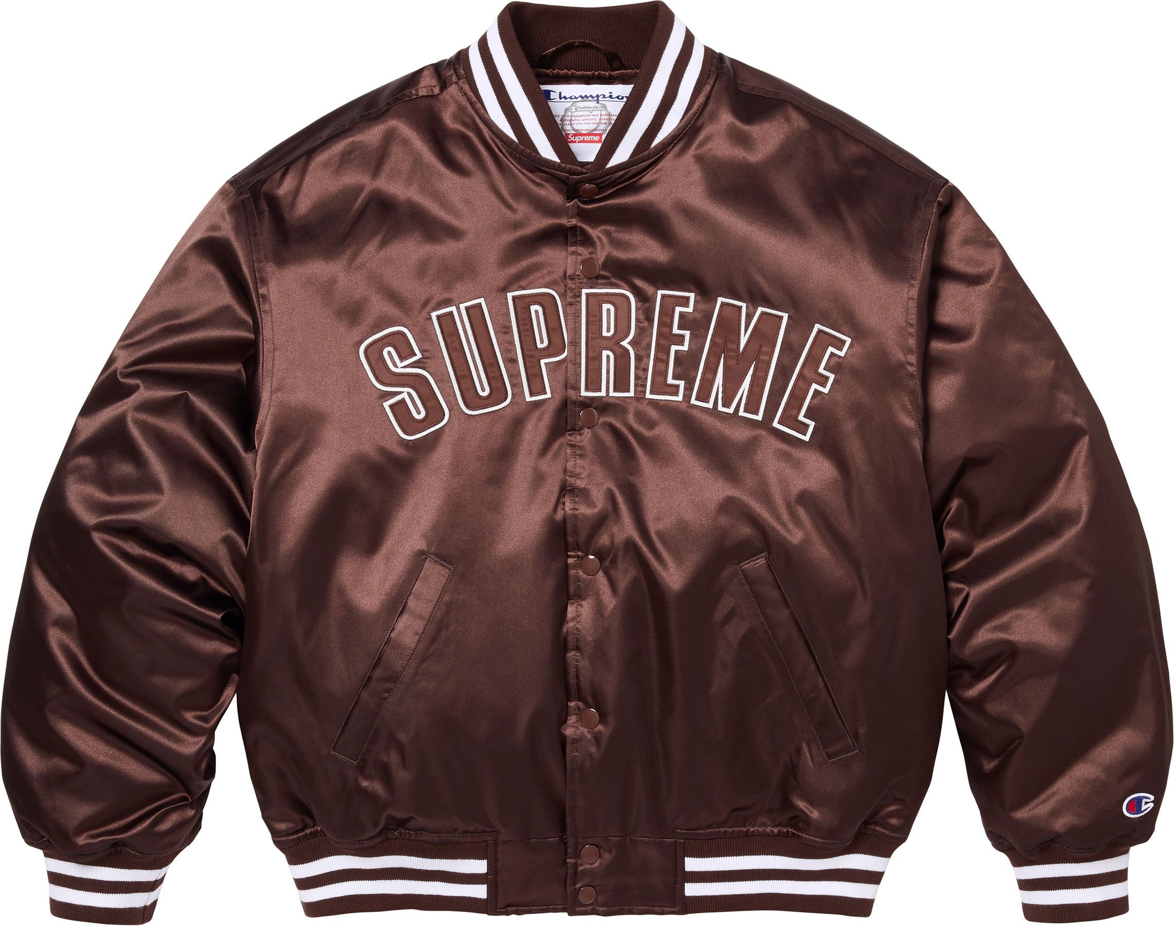 Supreme®/Champion® Satin Varsity Jacket view 11